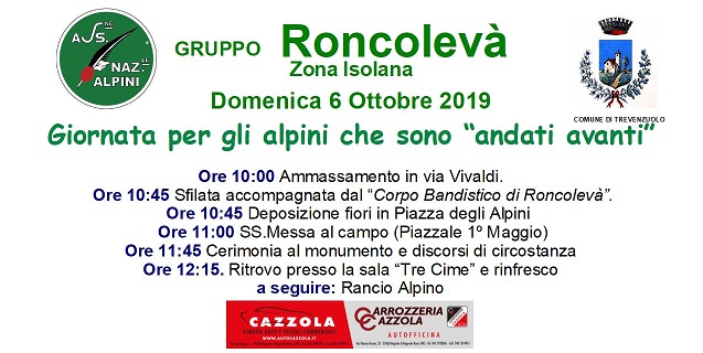 Giornata per gli alpini che sono andati avanti 2019